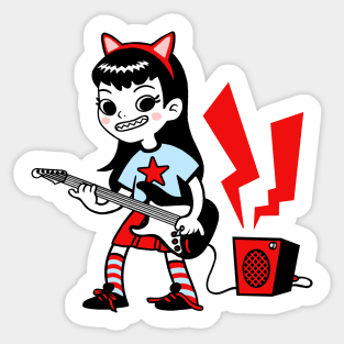 Alternative Guitar Girl Sticker